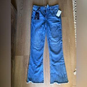 PAIGE Women's Flare Jeans in Medium Blue Wash